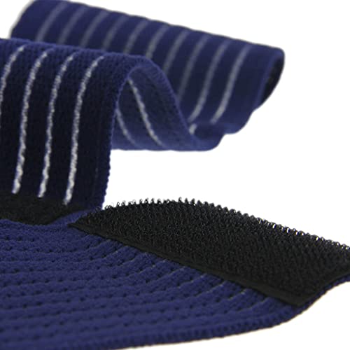 Elastic Ankle Support Bandage Breathable Ankle Brace Guard Sports Knee Elbow Wrist Calf Thigh Compression Wrap Ankle Exercise Wrap Strap for Running Riding Fitness - color: Blue