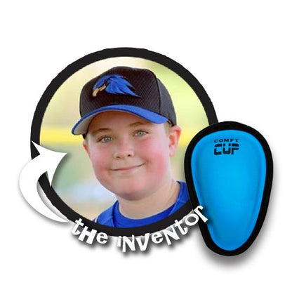Comfy Cup™ Boys Youth Sized Soft Foam Beginners Protective Athletic Cup Ages 7-11 Kids Athletic Cup for Baseball, Football, Hockey, Lacrosse, Martial Arts, Karate, Tae Kwon Do - color: Neon Blue