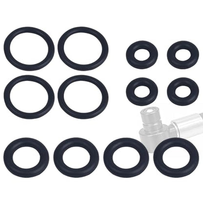 12-Piece Fuel Tool O-Ring Kit, Compatible with Harley-Davidson EFI Models 2000-2022, 4-Pack Replacement Seals for Check Valve and Male Fuel Line, Fits Street Glide, Road King, Softail