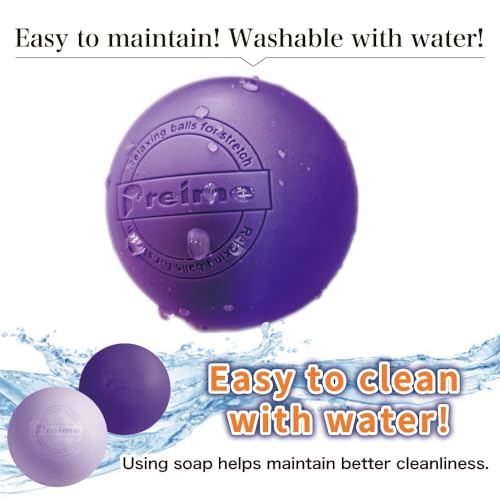 Massage Lacrosse Balls for Myofascial Release, Trigger Point Therapy,Manual Massage Balls, Muscle Knots, and Yoga Deep Tissue Massage. Set of 2 Firm Balls (Purple and Lavender) - color: Purple and Lavender