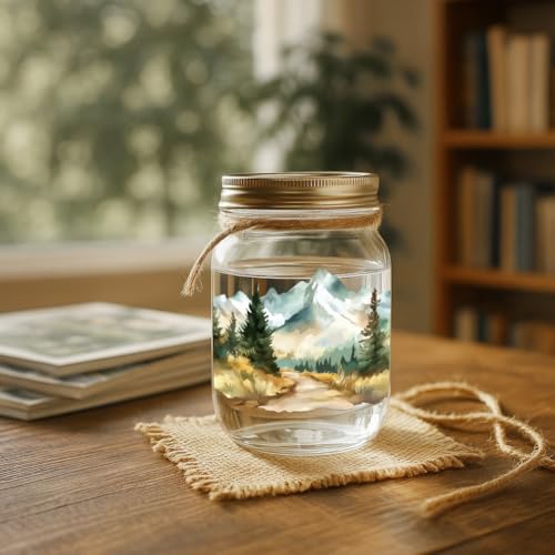 UV DTF Cup Wraps Transfer Stickers Landscape Pattern, 10 Sheets Waterproof Custom Vinyl Transfer Sticker 16oz Coffee Glass Cup Tumbler Bottle Mug Decals for Men Women - style: Landscape