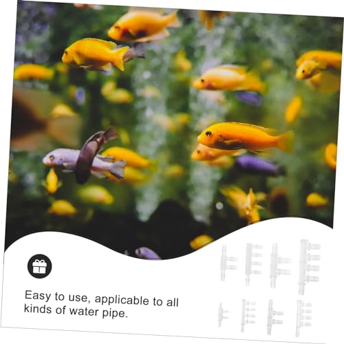 Levemolo 8pcs Aquarium Hose Barb Fittings Water Reducer Connector for Fish Tank Filtration System and Soft Plastic Adapter Compact Design for Easy Installation