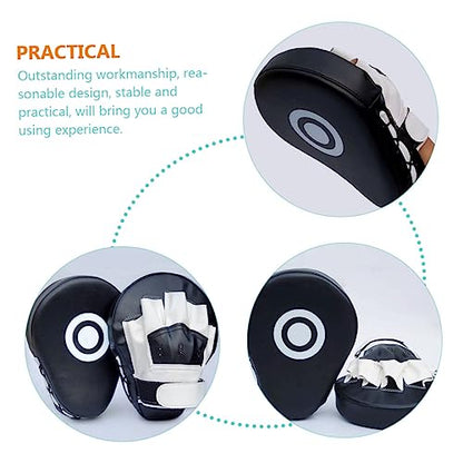 Boxing Pad Punching Pad Martial Arts Training Equipment Focus Mitt Ergonomic Pu Leather Taekwondo Kick 9.84X7.48 Inch Strike Shield