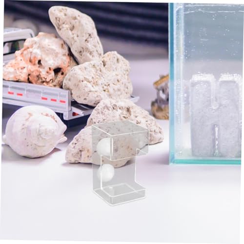 BESPORTBLE Fish Tank Feeding Tube and Food Dispenser with Suction Cup Large Square Aquarium Feeder for Precise Submerged Feeding Anti-Scattering Fish Food Holder for Shrimp and Tropical
