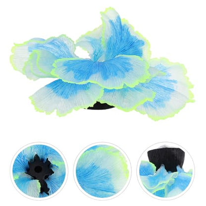 Homoyoyo Artificial Aquatic Plant and Plastic Water Grass Aquarium Decoration Blue Silicone Fish Tank Plant Adornment for Freshwater Tanks and Aquatic Pets