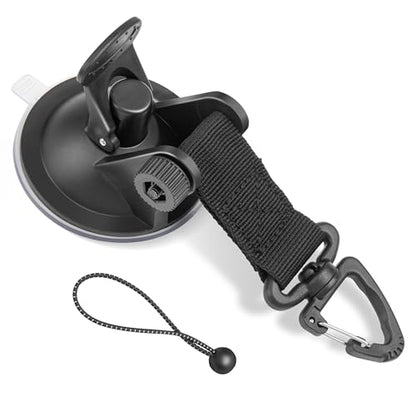 RED WOLF Heavy Duty 65MM Suction Cup Anchor Tie Down with Rotatable Hanging Hook Hold up to 22 LBs/10KG Each for Outdoor Camping Tarp Car Window Ceiling Awning RV Board Boat Vehicle Glass Surfing 2PC - size: 65MM Suction Cup