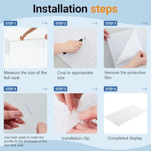 2 Pcs Aquarium Acrylic Fish Tank Lid Covers for 70/75/90/110 Gallon, 48 X18 Glass Cuttable Canopy Top Net, Anti-Jump Net with Clips (Each 22.68 x 16.93 x 0.1in) - size: 23 x 17 Inch