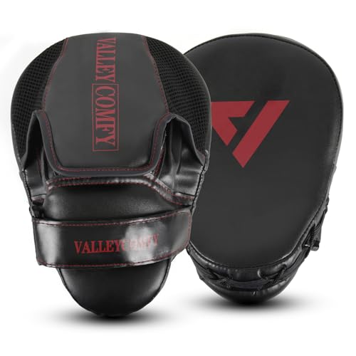 Valleycomfy Boxing Pads Punching Mitts for Training,Muay Thai,Martial Arts - color: Red