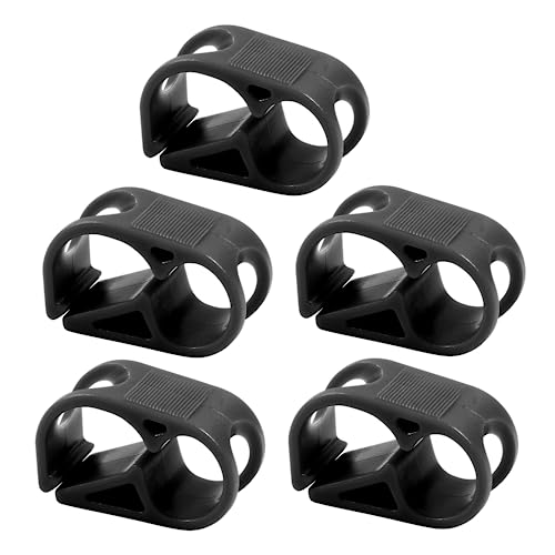 5 Pcs 1/4" - 5/16" Tube O.D. Plastic Tubing Clamps, Adjustable Tube Clamp Shut Off Hose Clamp, Laboratory Pinch Valve Flow Control Hose Clamp (Black) - color: Black, size: 1/4" - 5/16"