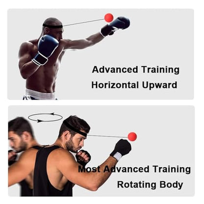 Boxing Reflex Ball Headband Set Compact, Portable, Strength Training