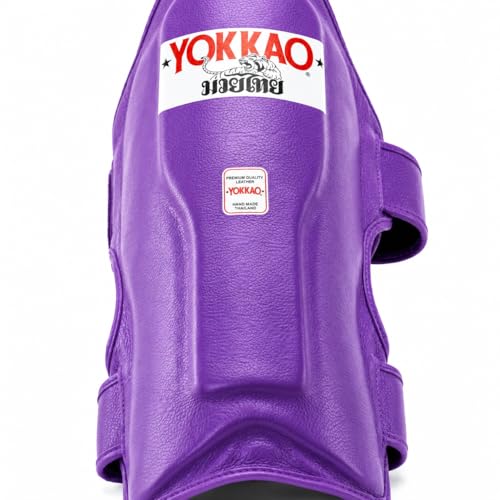 YOKKAO Matrix Muay Thai Kickboxing MMA Shin Guards with Knee Guards - color: Flash Purple, size: Medium