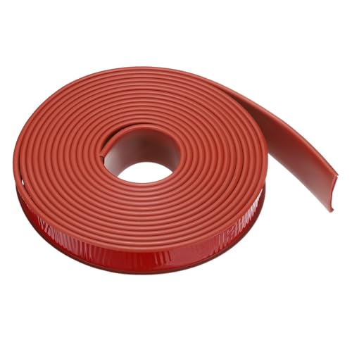 HARFINGTON U-Shape Edge Banding 1-1/4" x 20ft (32mm x 6M) Self Adhesive TPE Flexible Veneer Tape Soft Edge Strip Protector for Furniture Cabinet Table Protection Repair, Brown - color: Brown, size: 1-1/4" (32mm)
