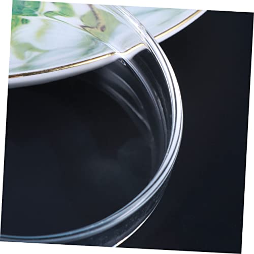 Clear Glass Shrimp Food Feeder Bowl Small Round Aquarium Dish for Fish Reptiles Ornamental Supplies Glass Design for Feeding Fish Tanks