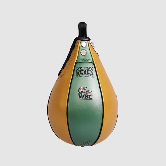 CLETO REYES Platform Leather Punching Speed Bag for Boxing, MMA, Muay Thai, Training Equipment - color: WBC Special Edition, size: Mini