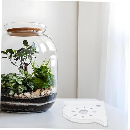 Aquarium Corner Storage Shelf Organizer for Fish Food and Supplies Desktop Divider for Efficient Aquarium Accessory Management