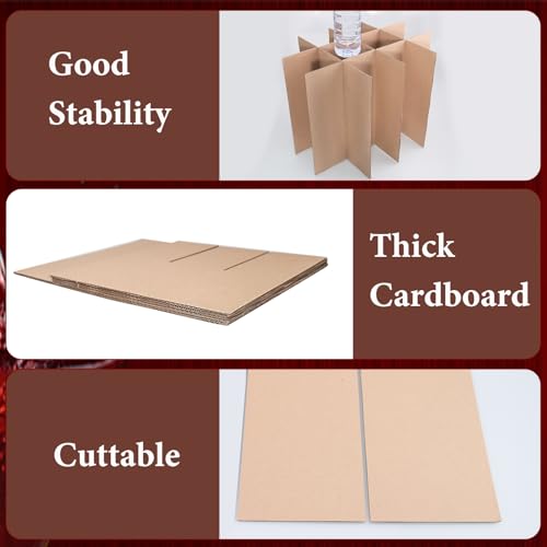 13 Sets Moving Box Glasses Divider Kits Cardboard dividers fit boxes about 16 x 12 x 12 inches for Kitchen Dish Packing Wine Glassware Cardboard Box Compartments Dividers (Box Not Included)