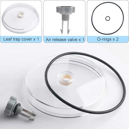 11480 Leaf Trap Cover for Intex Pool Pump SF70110 SF60110 26335EH 26339EH 26365EH 26367EH 26371EH 26373EH, Pool Pump Filter Cover Lid with O-Ring and Valve