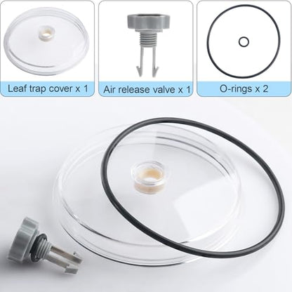 11480 Leaf Trap Cover for Intex Pool Pump SF70110 SF60110 26335EH 26339EH 26365EH 26367EH 26371EH 26373EH, Pool Pump Filter Cover Lid with O-Ring and Valve