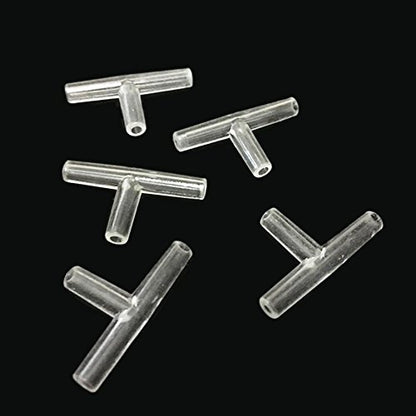 Aquarium Airline Tubing Connectors I T L Y 40pcs Fish Tank Air Tube Adapters for 3/16 '' Air Line Hose - color: Clear