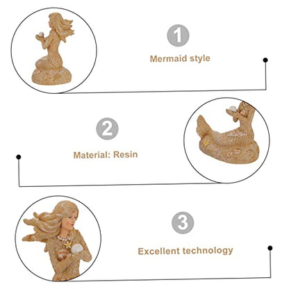 ABOOFAN 1pc Mermaid Statue Aquarium Decor Underwater Ornament for Fish Tanks Landscape Supplies Vivid Design for Aquatic Adornment for