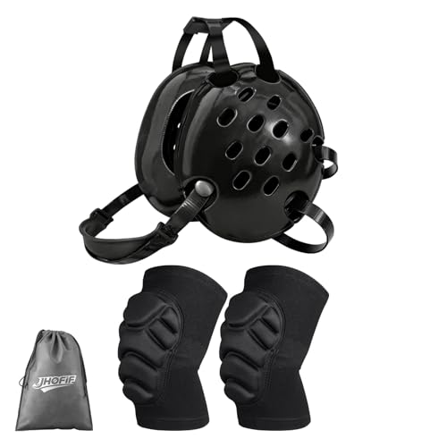 Wrestling Protective Gear Set for Youth & Adults – Adjustable Headgear with Knee Pads, 11 Hole Design for Breathable and Shock-Absorbent, Includes Carry Bag for Convenience - size: Medium