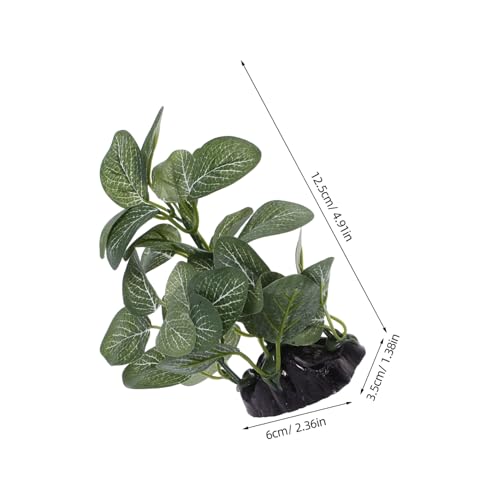 PRETYZOOM Realistic Artificial Aquarium Plants Plastic Water Grass Decor for Fish Tank Vibrant Aquatic Landscape Ornament with Base for Betta Hiding Spots Easy