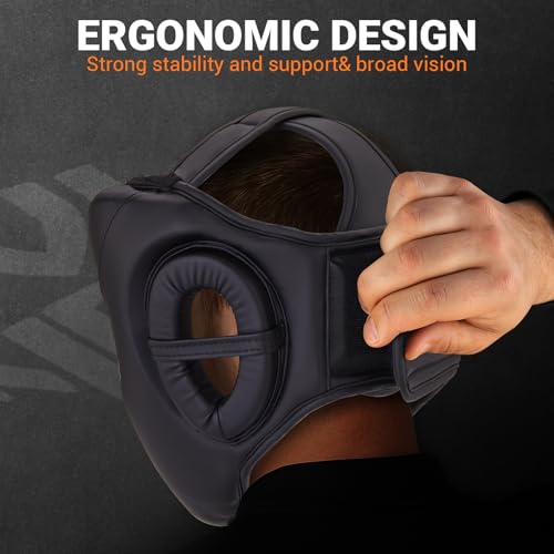 Boxing Headgear - color: Black, size: Large