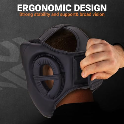 Boxing Headgear - color: Black, size: Large