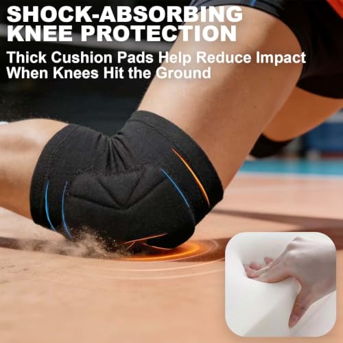 Men Women Knee Pads for Sports, Soft Flexible Foam Pad for Dancing, Black S | Volleyball Knee Pad for Wrestling, Skating, Adult Compression Knee Support for Skateboarding, Climbing, Basketball, 1 Pair - size: Small