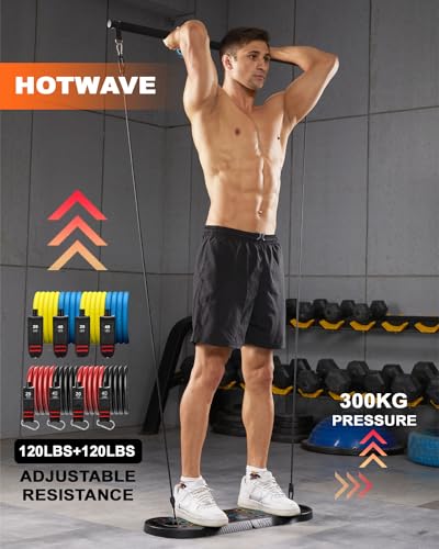 HOTWAVE Push Up Board, Portable PushUp Board, Foldable 20 in 1 Push Up Bar - color: Black