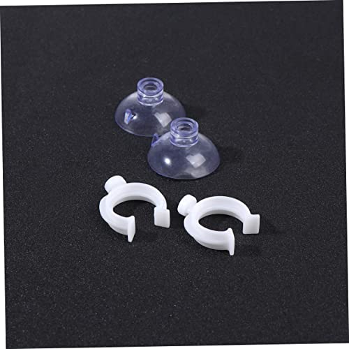 20pcs Professional Cup Clamps for Aquariums Hose Clip Fixing Bracket for Fish Tank Pump Holder Easy to Install and Uninstall - size: 3X1.6X0.5cm