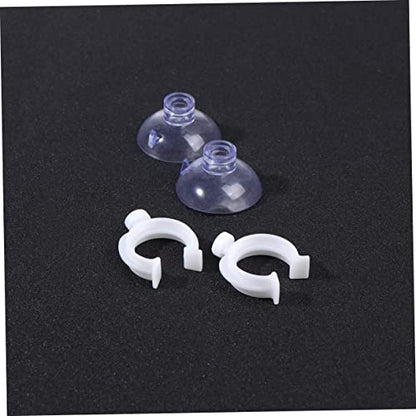 20pcs Professional Cup Clamps for Aquariums Hose Clip Fixing Bracket for Fish Tank Pump Holder Easy to Install and Uninstall - size: 3X1.6X0.5cm