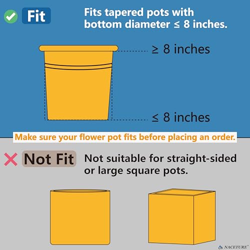 Flower Pot Holder Ring for Wall Mount Foldable – Heavy Duty Round Metal Planter Hooks Hangers - Fence Pot Plant Holders Hanging Bracket for Outdoor Indoor (8 Inch 3 Pack)