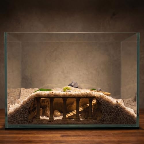 Roman Column Aquarium Cave, 3D Print Fish Hideout for Aquarium Fish Tank Decor, for Viewing Shrimp, Betta Fish, Corydora, Catfish, Pleco (Yellow, L) - color: Yellow, size: Large