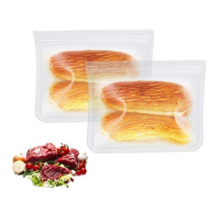 10 Pack Quart Freezer Bags, Reusable Food Storage Bags for Vegetable, Liquid, Snack, Meat, Sandwich, 8.46x7.28 Inch - size: 0.25 Gallon