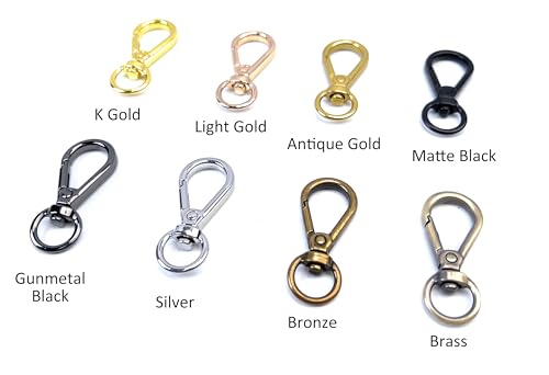 10 Pcs 3/8'' Brass Teardrop Swivel Lobster Clasps - color: Brass
