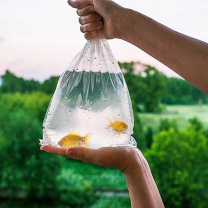 Clear Plastic Fish Bags, 10 x 24 Inch, 2 Mil Poly Bags, Pack of 1000, Unprinted Clear Poly Bag for Aquarium Species Transfer and Transport - style: 10" X 24" / 2 Mil / 1000 Pack