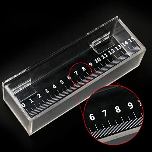 MagiDeal Fishing Fish Viewing Box Acrylic with Lid Mini Aquarium Outdoor Indoor Small Portable Safe Fish Breeder Hatching Boxes with Scale