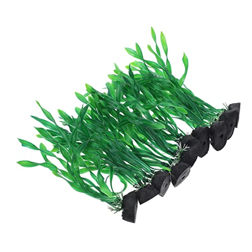 Kisangel 10pcs Artificial Aquarium Plants Realistic Fake Grass Decor for Fish Tank Creative Water Grass Decorations for Aquariums and Desktop Displays
