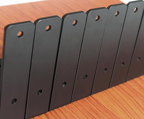 6 Pack - L 6" x H 4" x W1.5, 5mm Thick Black L Shelf Bracket, Iron Shelf Brackets, Metal Shelf Brackets, Floating Shelf, Shelf Supports with Screws - size: 6''x4'', style: Black 6 Pack