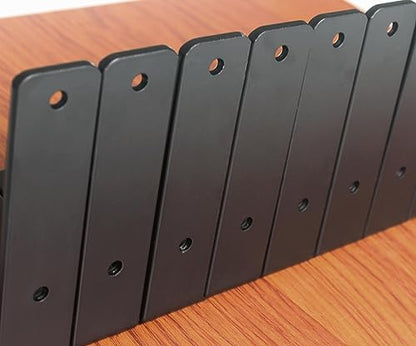 6 Pack - L 6" x H 4" x W1.5, 5mm Thick Black L Shelf Bracket, Iron Shelf Brackets, Metal Shelf Brackets, Floating Shelf, Shelf Supports with Screws - size: 6''x4'', style: Black 6 Pack