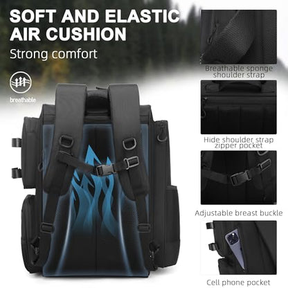 Fishing Backpack, fishing bag with Rod Holders. Large tackle Backpack Strong Materials