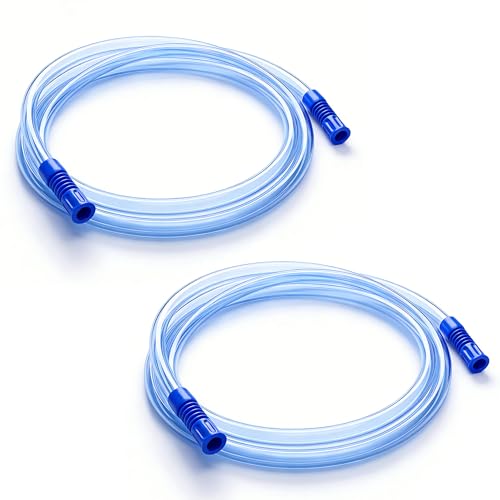 Extended Suction Connection Tube, 6.5 Feet Hose Tubing Replacement Flexible & Durable, Compatible with 9mm Standard Connector Devices 2 Pcs