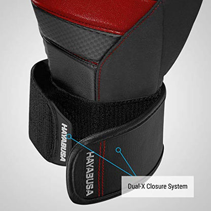 Hayabusa T3 Boxing Gloves - Sparring | Sparring Gloves, Muay Thai Gloves, Kickboxing Gloves, Heavy Bag Gloves, Boxing Gloves for Men and Women, Boxing Gloves - color: Black/Red, size: 10oz