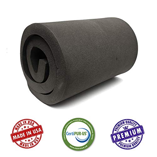 AK TRADING CO. 1" H X 30" W X 72" L CertiPUR-US® Certified Rubber Foam Sheet Cushion (Seat Replacement, Upholstery Sheets, Foam Padding, Acoustic Foams Sheet) - size: 1" H X 30" W X 72" L