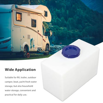 5 Gallon Fresh Water Holding for RV, Food Grade LLDPE Water Storage Container Portable for Trailer Boat Yacht, 15.75 x 9.84 x 7.87in
