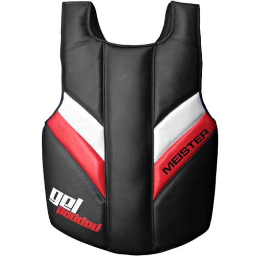 Meister Full Torso Chest Guard w/Gel Padding for MMA, Boxing & Muay Thai
