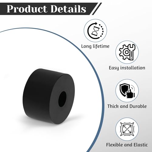 8 PCS Multi Purpose Rubber Spacer, 1-1/5" OD x 3/8" ID x 3/4" Thickness Rubber Washers for Screws, Anti Vibration Pads for Bolts, Car, Boat, Home (30 * 10 * 20mm) - size: 1-1/5" OD x 3/8" ID x 3/4" Thickness