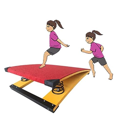 Children's Gymnastics Springboard, Vault Training Elastic Board, Children's Beginner Springboard, Steel Spring and Jumping Mat, Arc Jumping Bridge/Vault Equipment