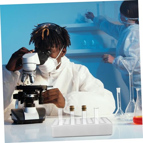 GLEAVI 50holes Test Tube Rack Foam Holder for Tubes Secure Laboratory Organizer Foam Material for Safe Storage and Transport